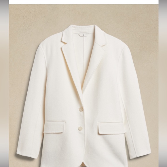 Banana Republic Oversized Nellie Double-faced Wool Blend Blazer. Size Large - Picture 3 of 6